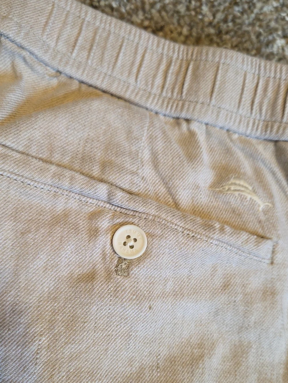 TOMMY BAHAMA Beach Coast Stretch Linen-Blend Pants - Stone Khaki